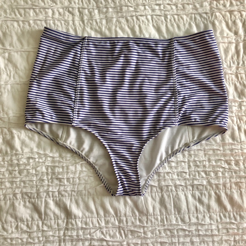 Kortni Jeane Periwinkle Stripe High Waist Bottoms